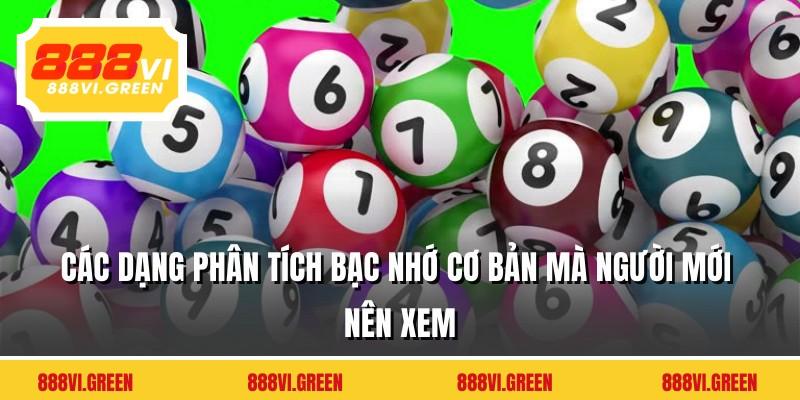 Các dạng phân tích bạc nhớ cơ bản mà người mới nên xem